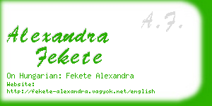 alexandra fekete business card